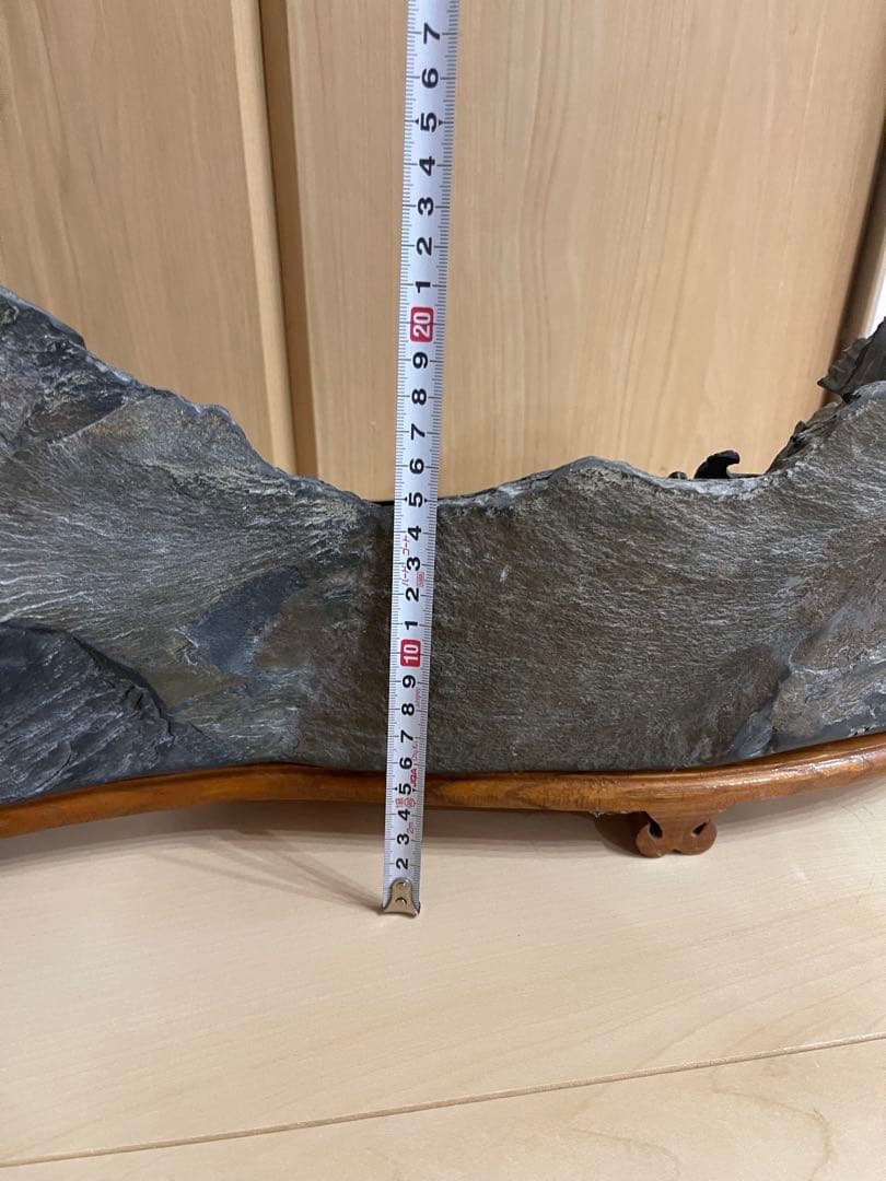 中国大型硯「立体彫赤壁夜遊図」横約 63cm×高さ約31cm重さ約17kg