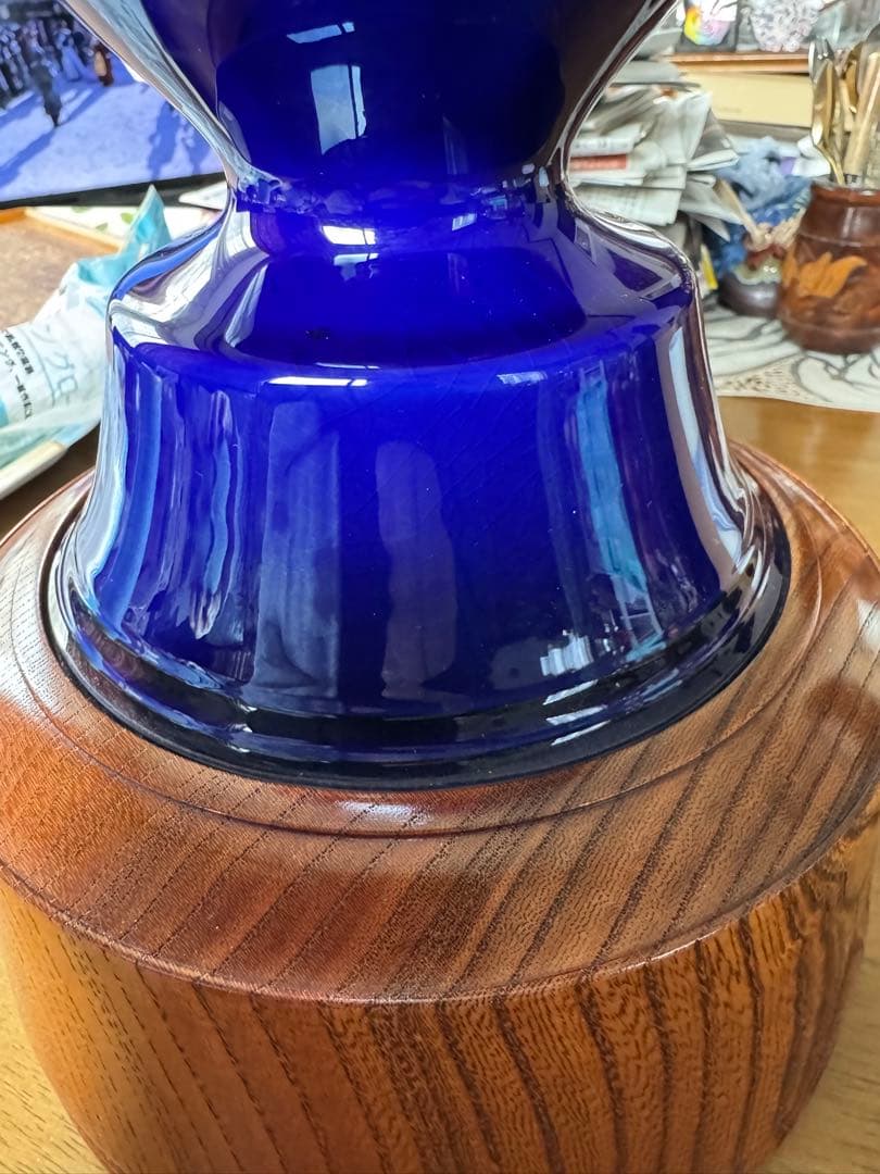 人間国宝　三代　徳田八十吉　燿彩杯　高さ36.5cm