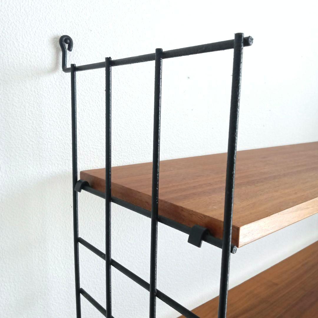 チーク材の3段シェルフ スウェーデン 北欧ヴィンテージ