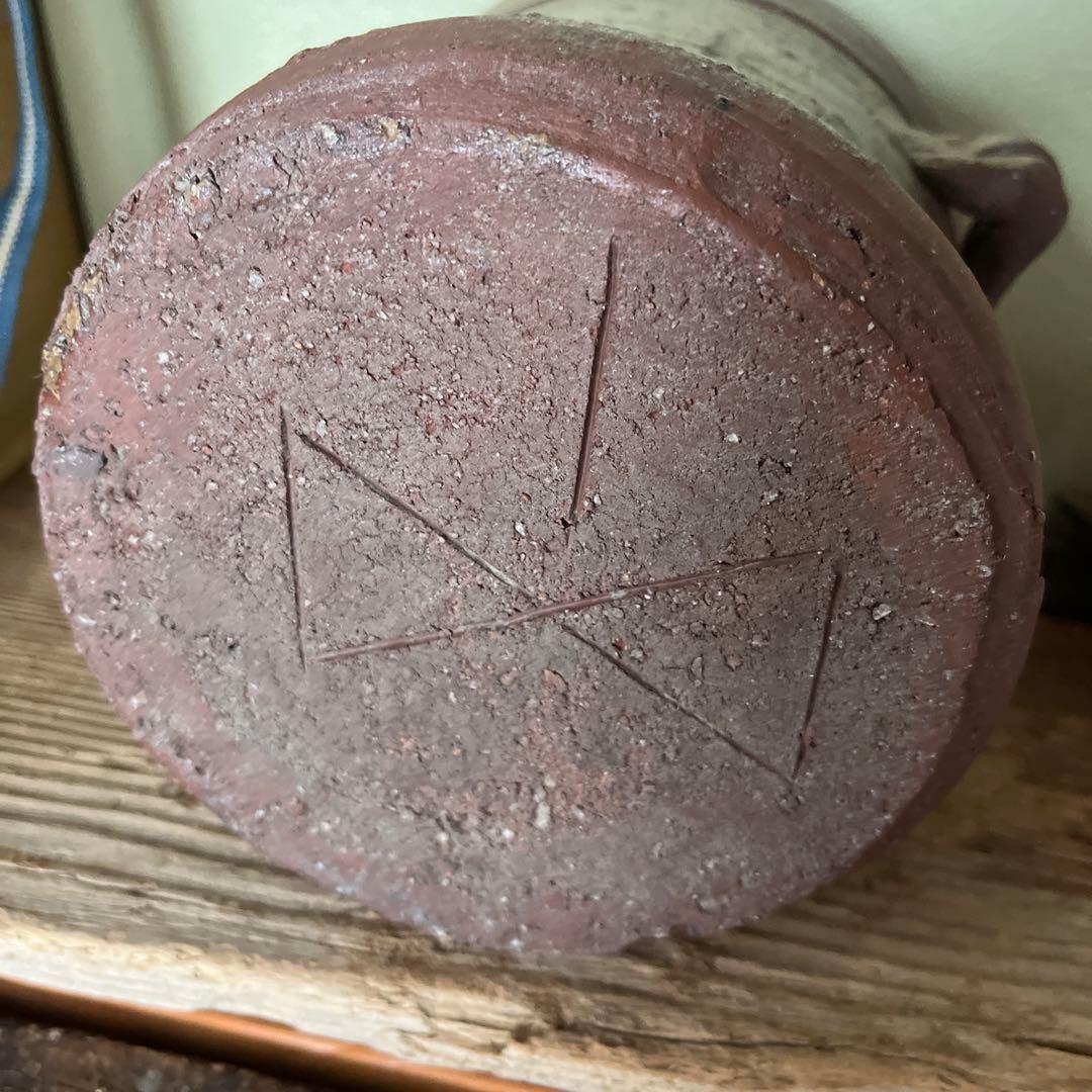 古備前水差し 茶道具 木箱付　極書　江戸時代　ー茶碗　茶室　茶杓