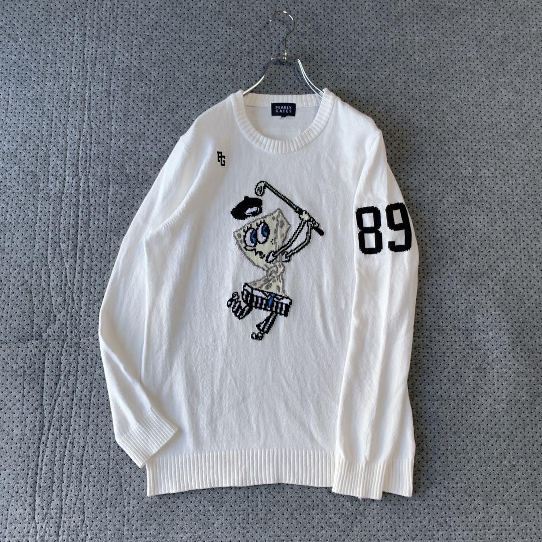 良品 パーリーゲイツ スポンジボブ コラボ ニット セーター ゴルフウェア 限定