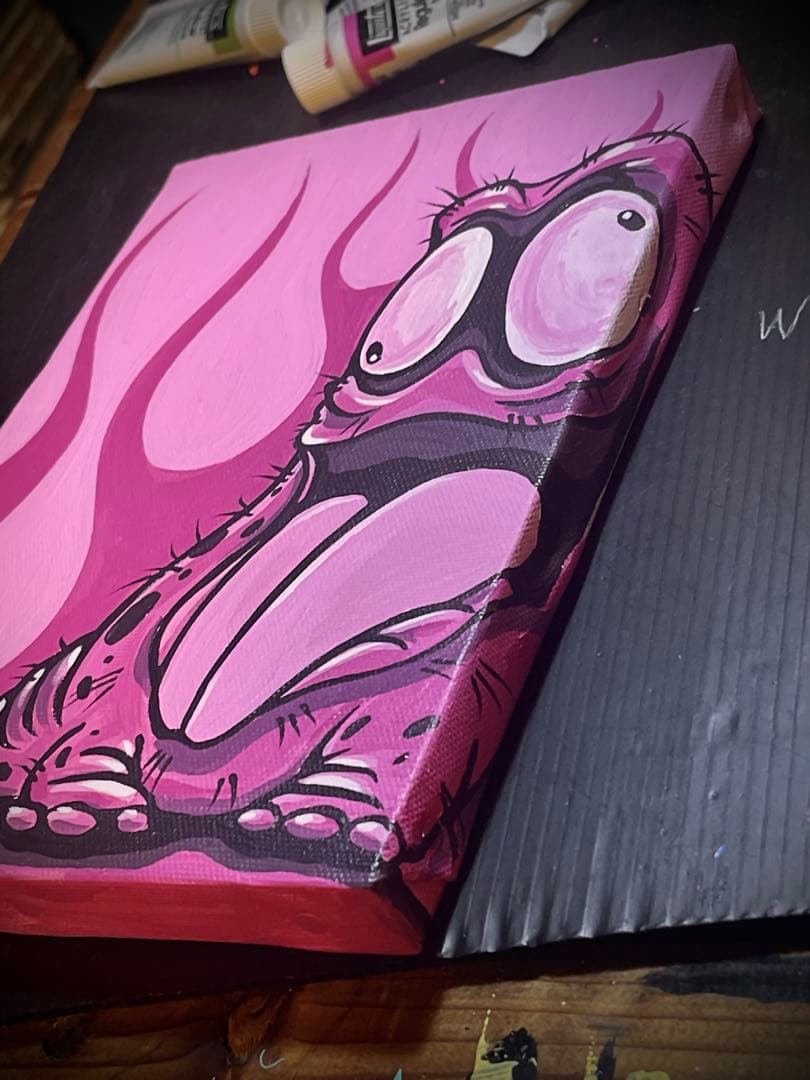 ロウブロウアート アクリル画 オリジナルキャラクターアート