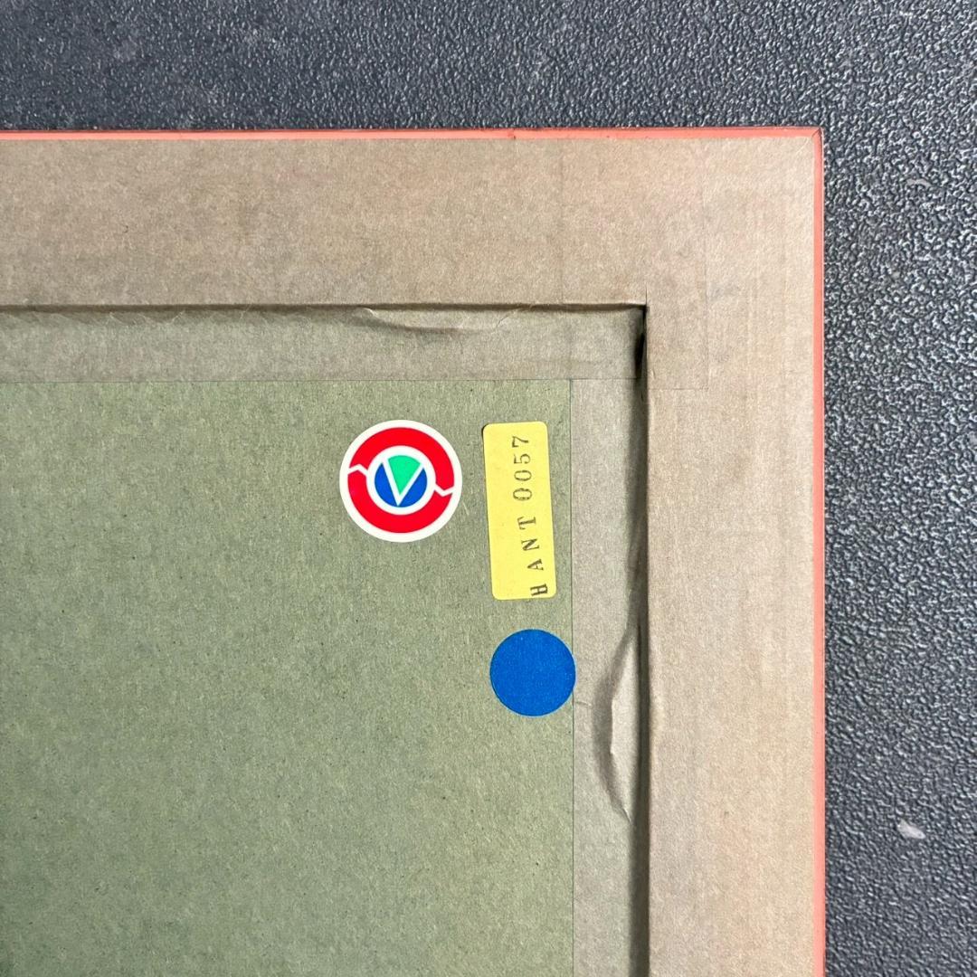 美品 アンドレ・ブーリエ「水辺の家」リトグラフ 直筆サイン入 お洒落な額装 点描