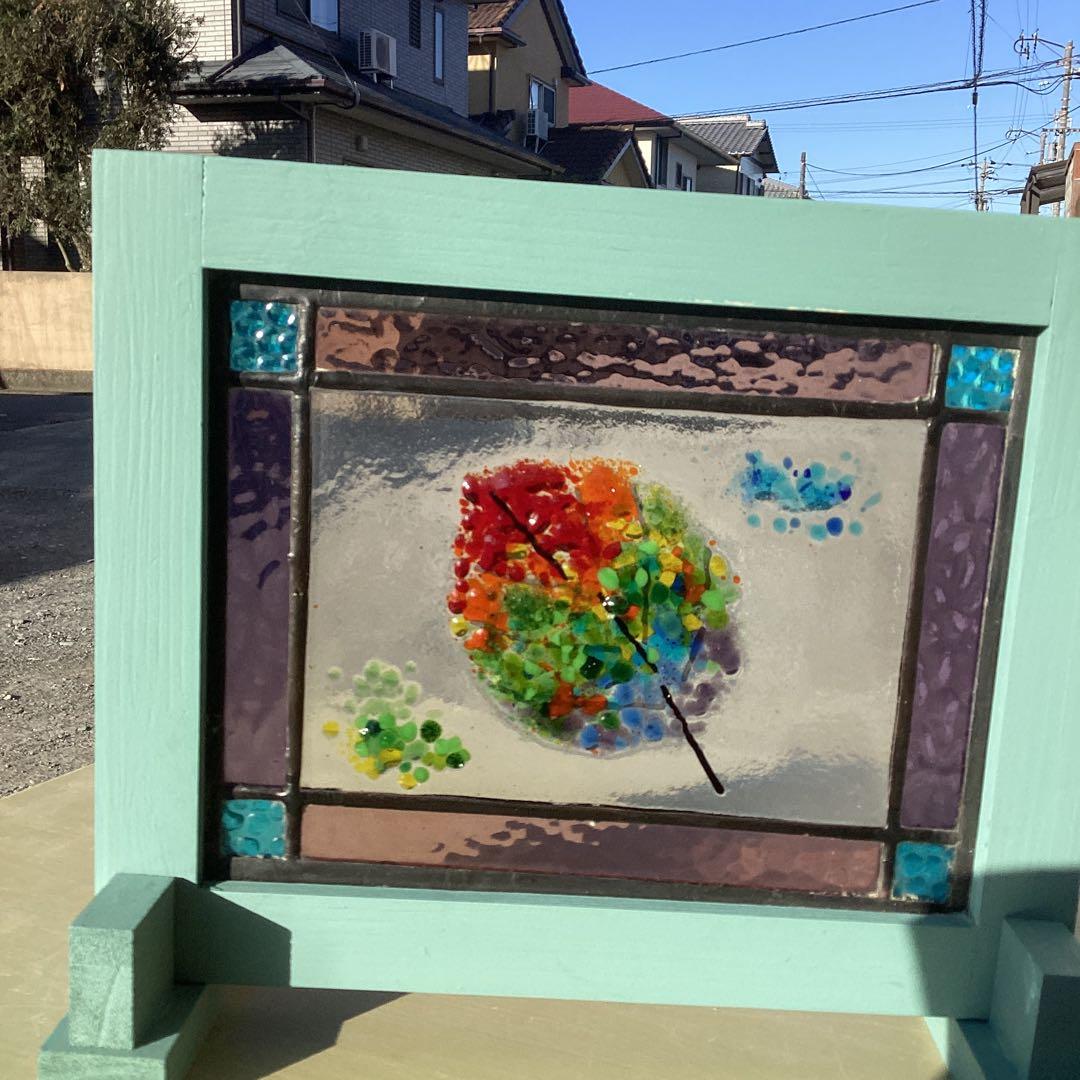 ステンドグラスミニパネルFPリーフ(1439)