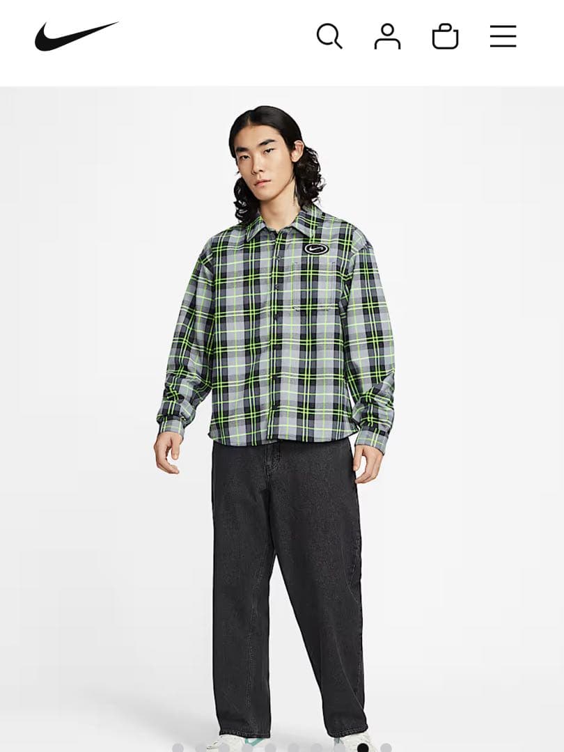 NIKE SBxEric Koston チェックシャツ Lサイズ新品未使用