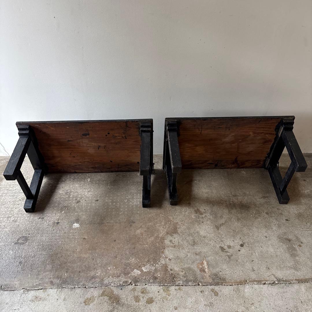 専用です　古い習字教室の机二台セット　寺子屋2 3