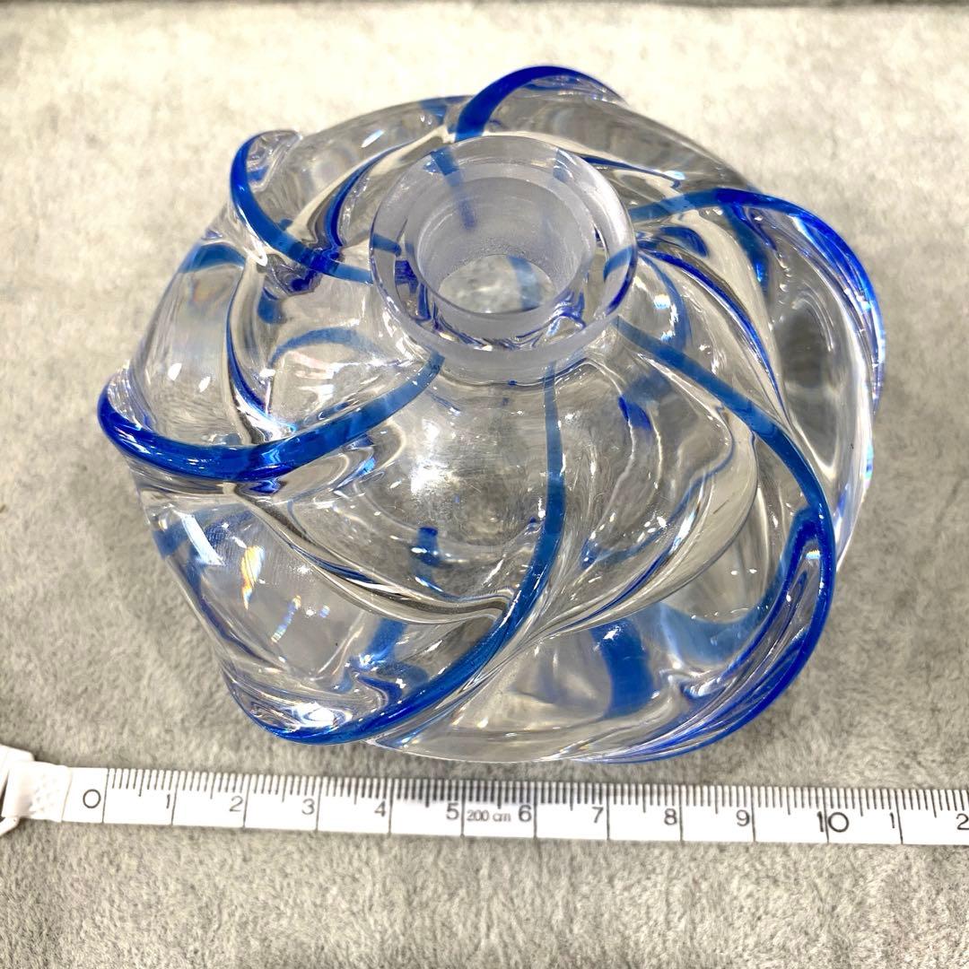 【香水瓶】ガラス香水ボトル　青　クリアガラス