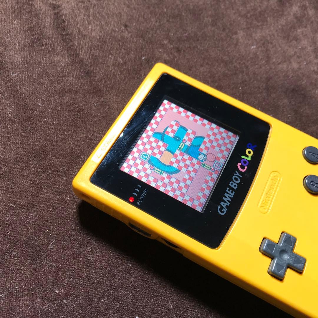 任天堂ゲームボーイクリアー　イエロー❤️新品ガラス製スクリーン交換新品偏光板交換
