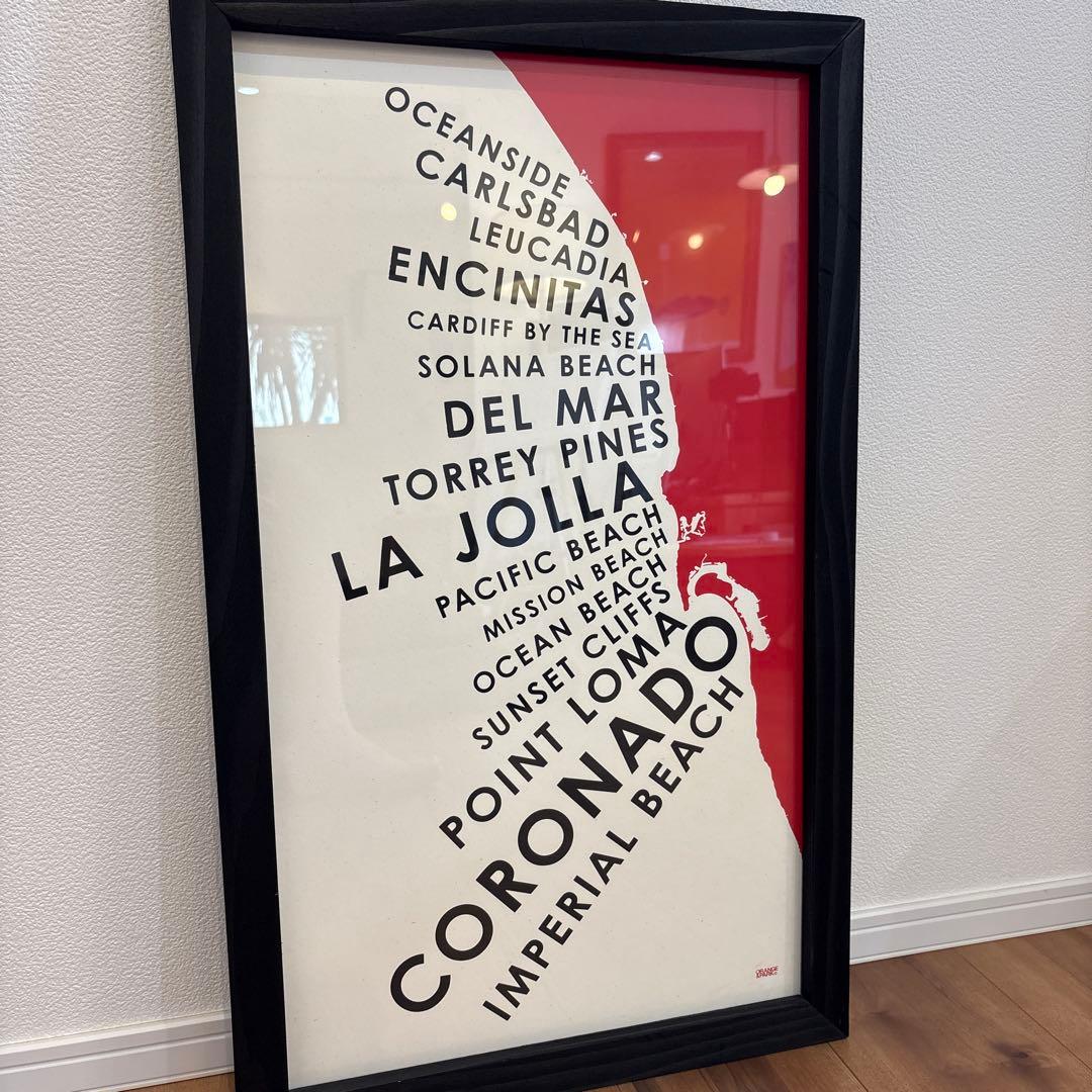 【セット商品】Orange&Parkアート（額あり）&カリフォルニアサインアート