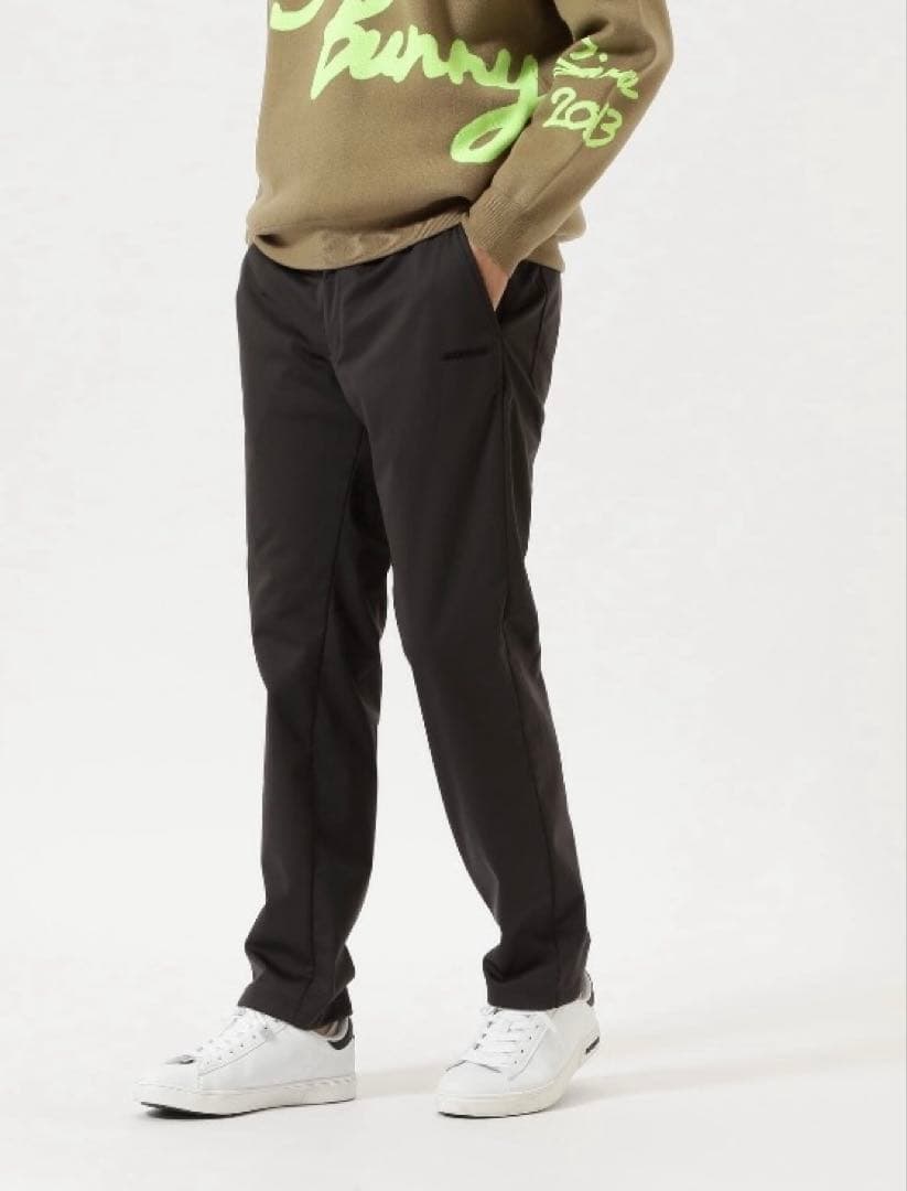 新品 パーリーゲイツ ジャックバニー エアシャット裏フリース防風パンツ 6LL黒