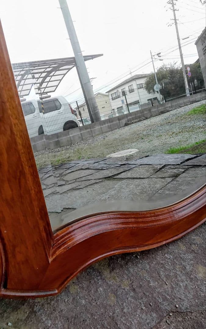 海外ヴィンテージ木製全身鏡