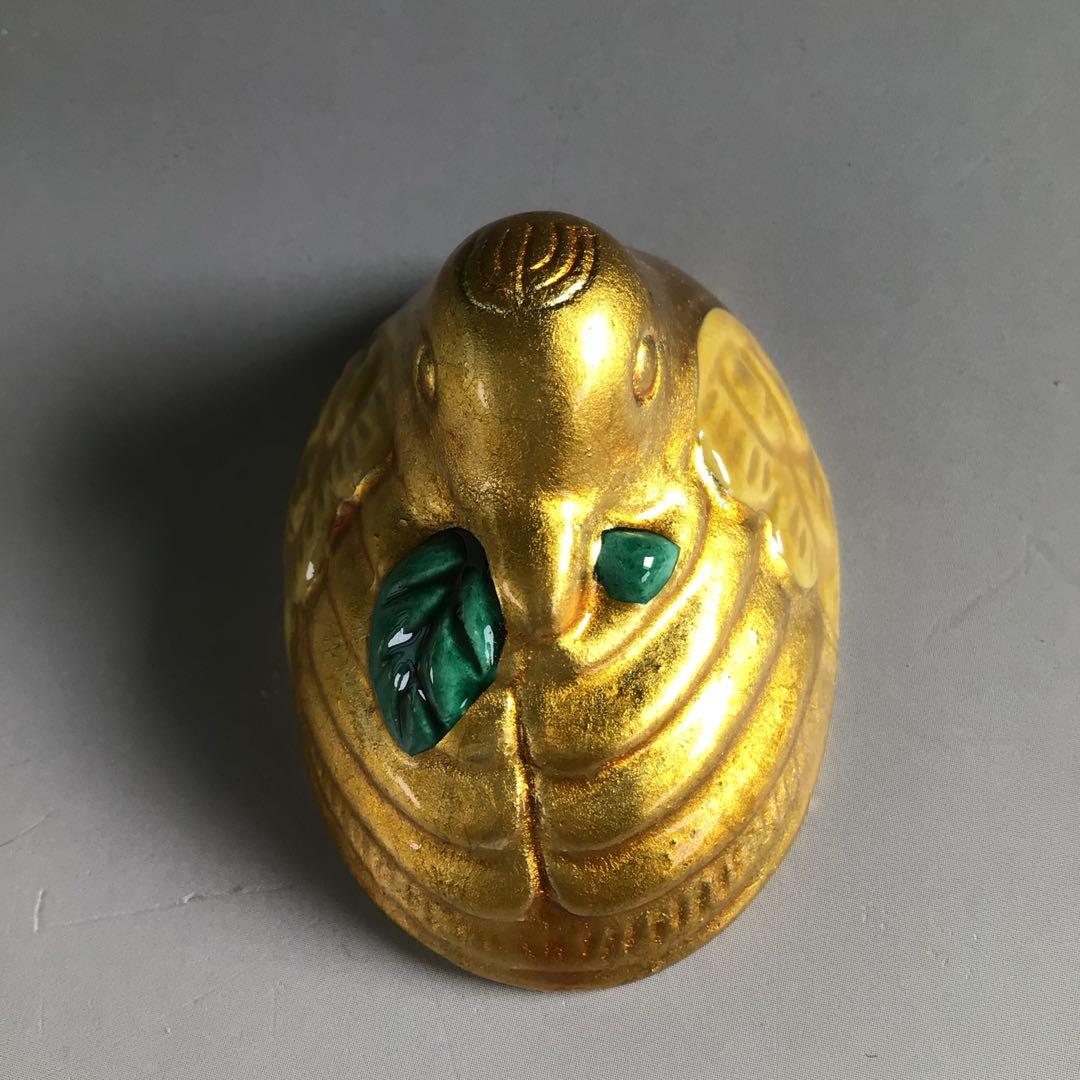 Ｒ７２５　香合　『中村翠嵐造』『交趾白檀』『花喰鳥香合』　共箱　茶道具