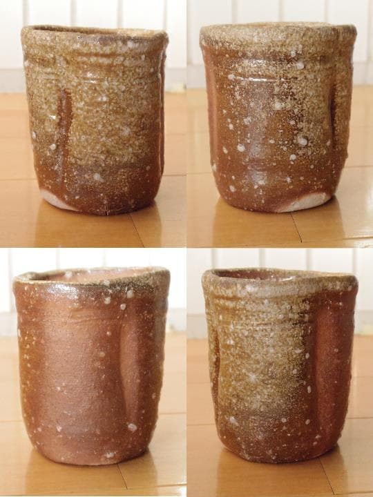 希少作★丘みつこ【女優】信楽湯呑★穴窯