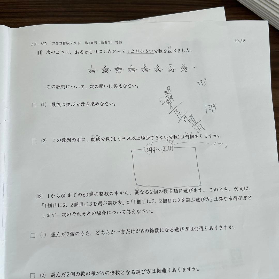 日能研6年　学習力育成テスト/公開模試/合格力育成テスト/合格力実践テスト