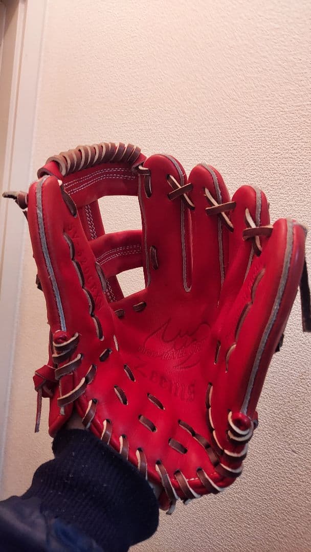 Zeems 軟式グローブ 赤 大人用　内野用