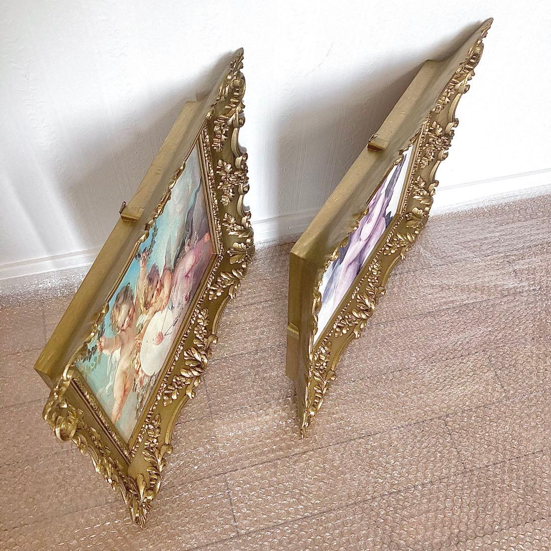 限定セール中！ ◆アンティーク 額 天使 エンジェル 絵画 アート 額縁