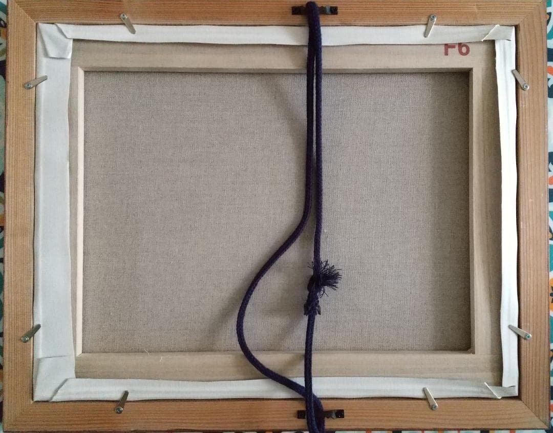 油絵 散歩、日傘をさす女 モネ 模写 ６号 F６