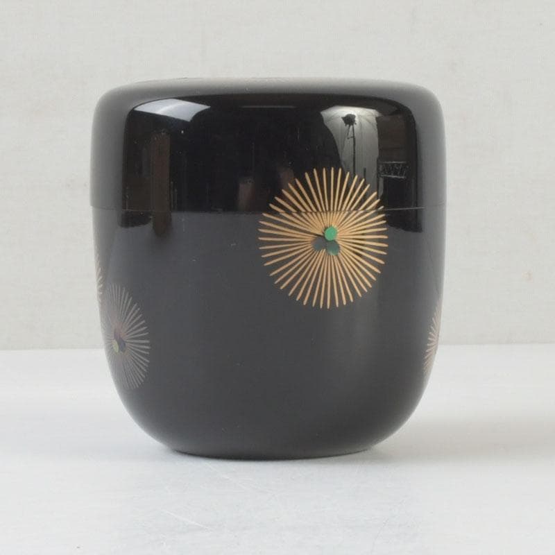 茶道具　松雲作　唐松蒔絵　棗　共箱　V　9798