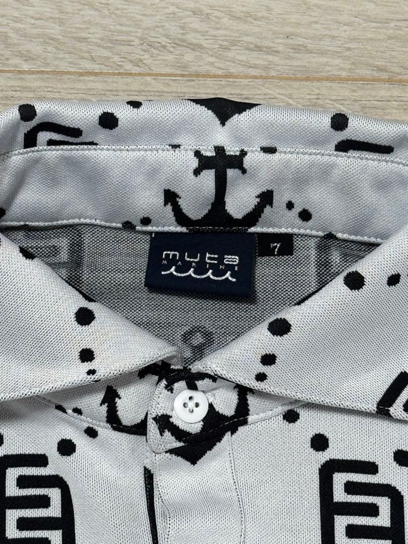 ムータマリンゴルフ モノグラム ジャガード ポロシャツ XL