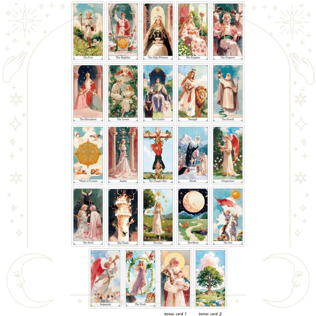 【正規品タロットカード】クラファン完売✨透明感あふれる水彩画✨生命の開花のデッキ