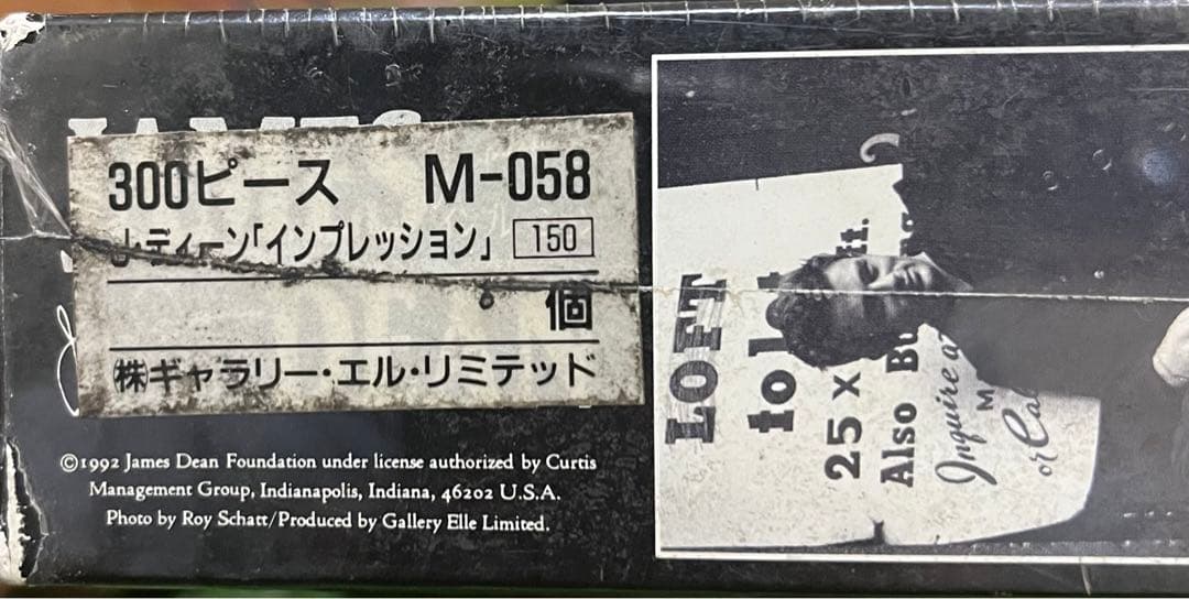 JAMES DEAN ジェームスディーン 1992年 300ピース　パズル