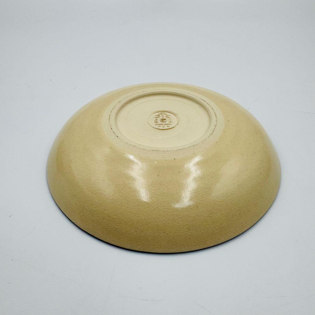 【仁清写　永楽善五郎　皿　五客　蝶　共箱】骨董　アンティーク　インテリア