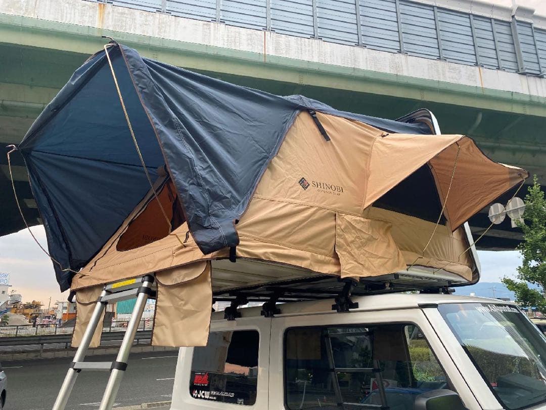 新品未使用品 SHINOBI ルーフテント ハシゴ付