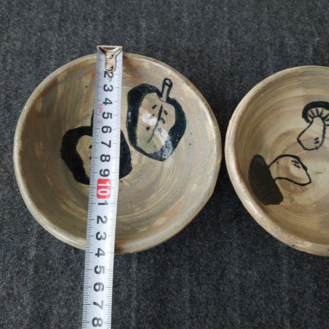 唐津焼 古唐津 茶道具 抹茶茶碗 菓子器 4点 袱紗付き 骨董 食物柄 未使用