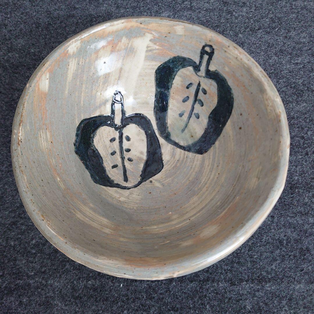 唐津焼 古唐津 茶道具 抹茶茶碗 菓子器 4点 袱紗付き 骨董 食物柄 未使用