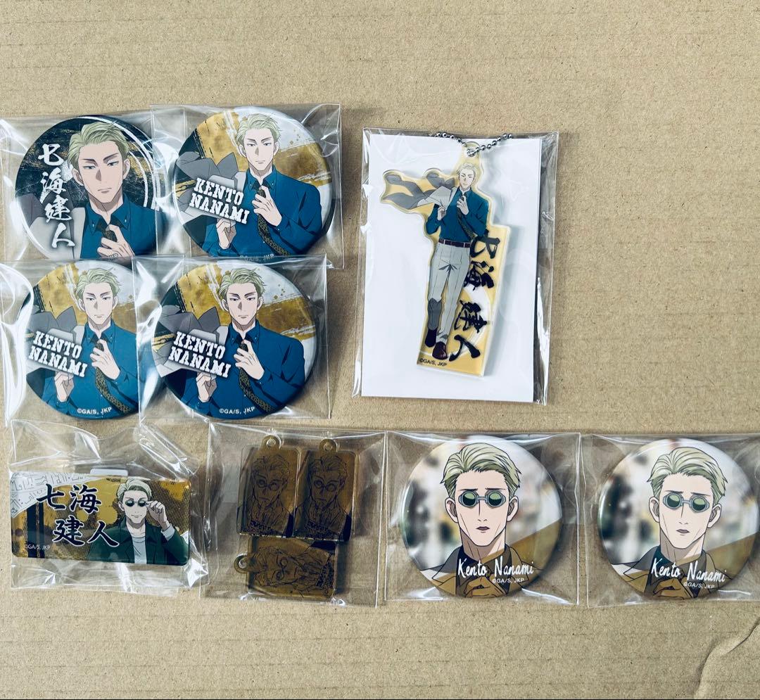 呪術廻戦 七海健人 コースター 缶バッジ ストラップ 名場面クリアステッカー