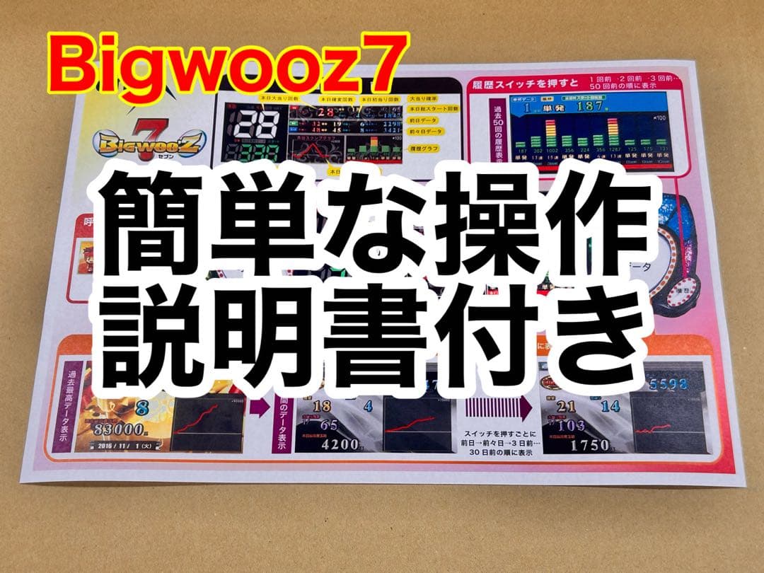 データカウンター・ビッグウォーズ7パチンコ用・家庭用電源加工済・差玉表示有