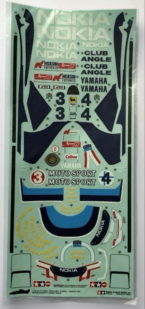 【タミヤ 1/10 RC ボディセット】F1 ティレル023&スポンサーデカール