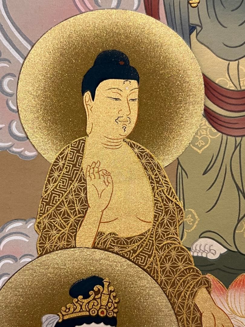 梶井誠海 掛軸 掛け軸「十三佛」仏画仏教美術 菩薩 茶掛 日本画 肉筆 茶掛