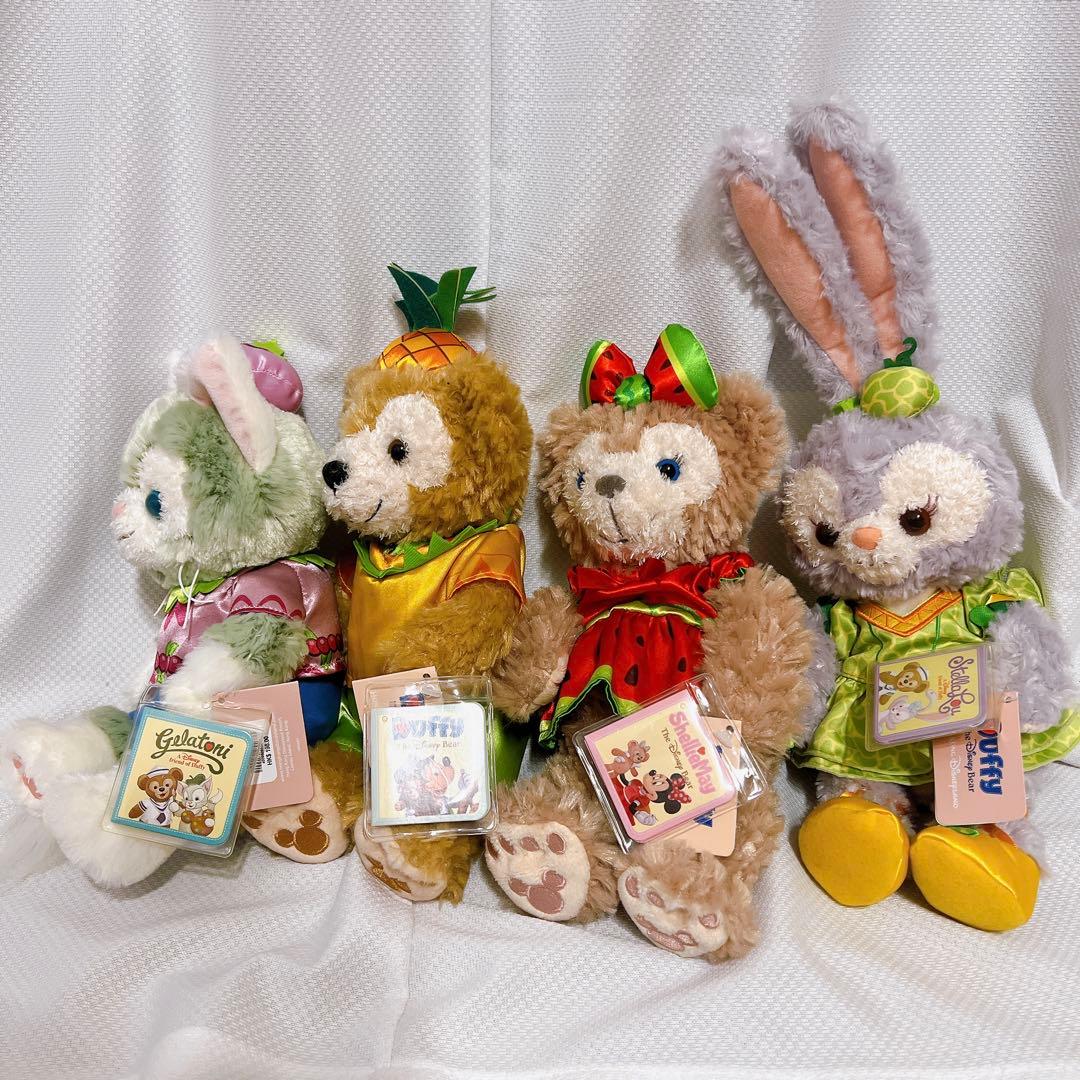 香港ディズニー　ぬいぐるみ　ダッフィー　シェリーメイ　ステラルー　フルーツ