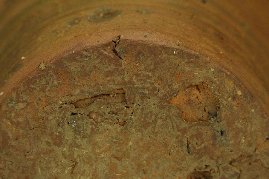 六古窯 古備前 種壺 水指 茶道具(RC974)