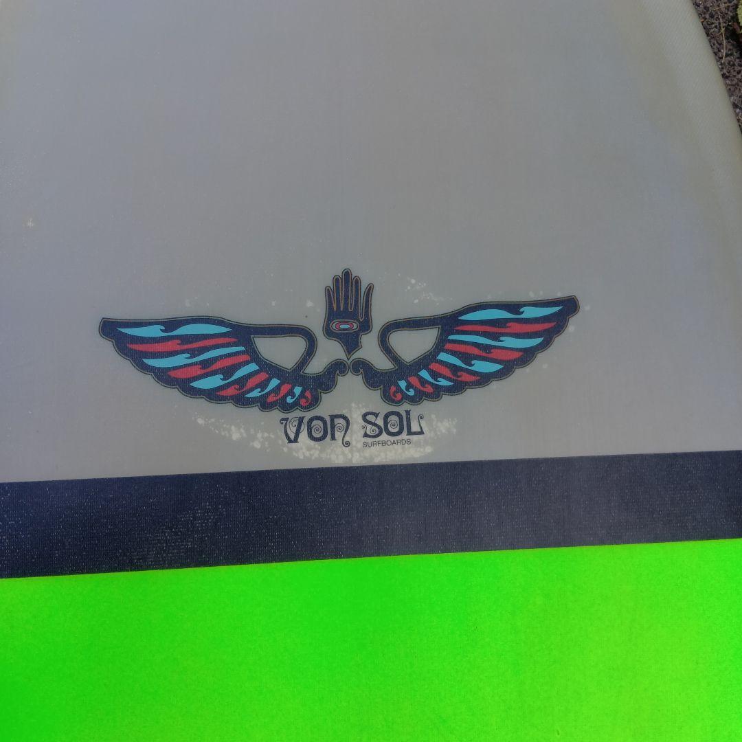 【千葉発】ＶＯＮ ＳＯＬ ファンボード グリーン/グレー 5フィン