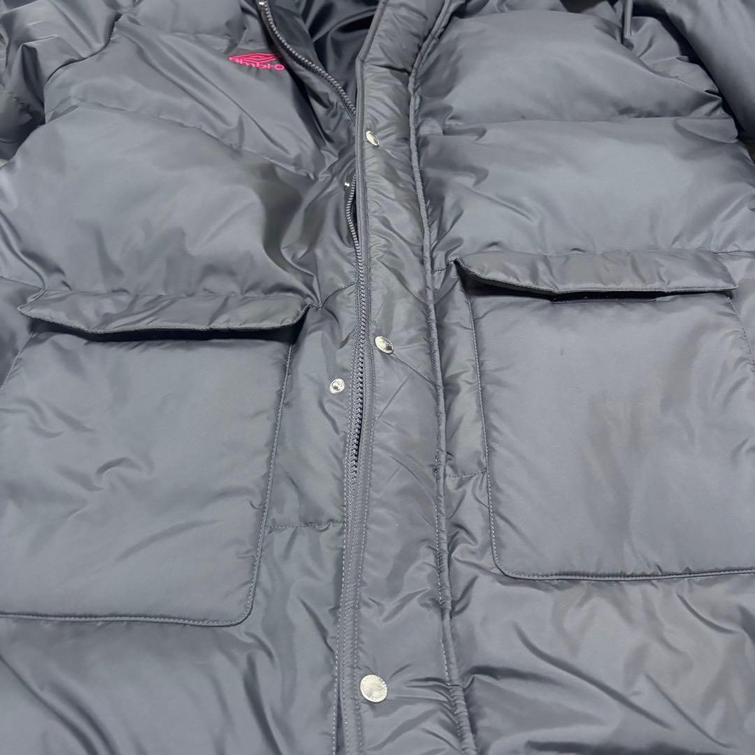 アンブロ UMBRO ベンチコート【O】グレー フード取外し可 ロング　ダウン