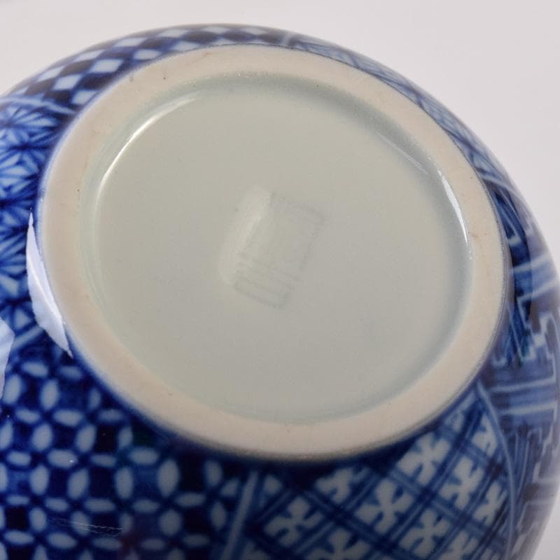 茶道具　陶楽造　染付　花文　棗　共箱　V　7841