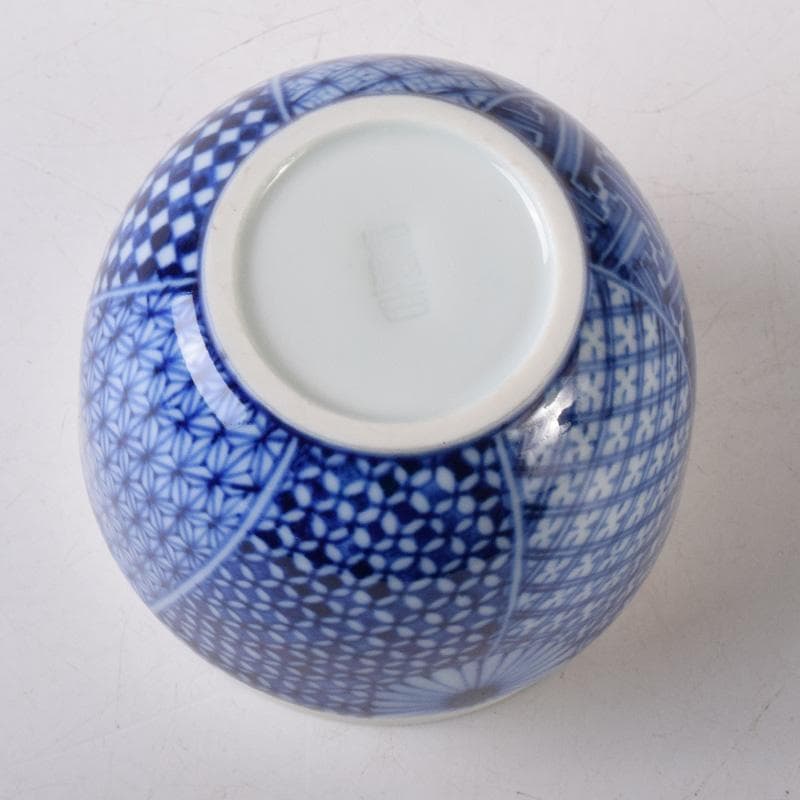 茶道具　陶楽造　染付　花文　棗　共箱　V　7841