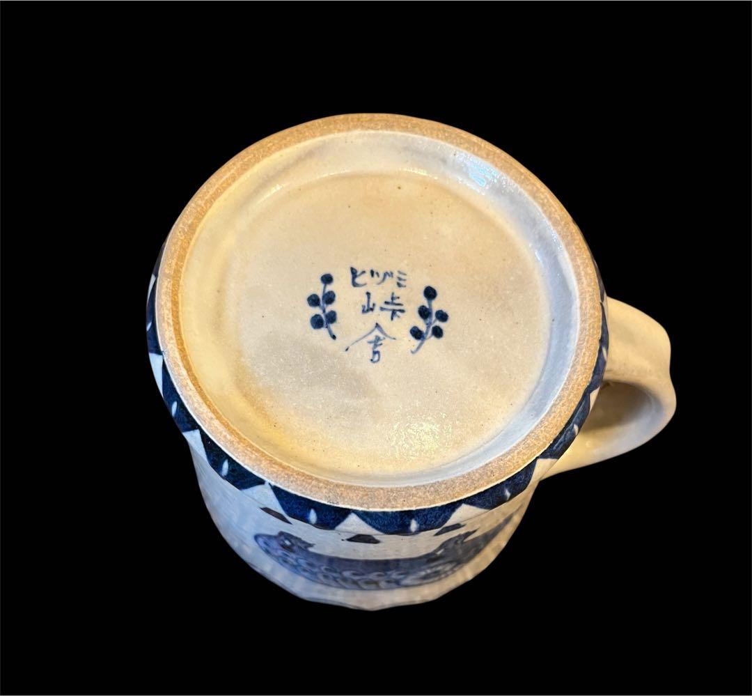 ヒヅミ峠舎 マグカップ大/染付、絵付