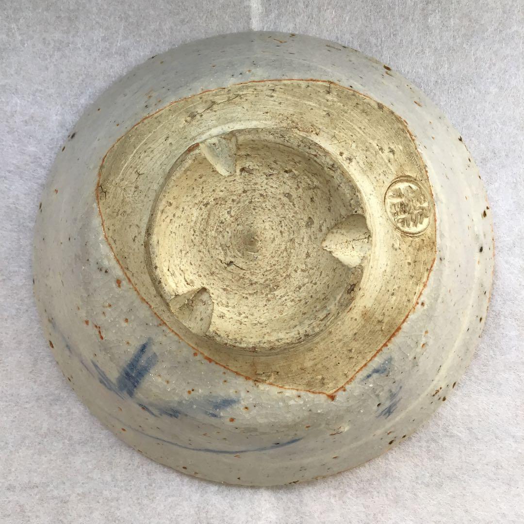 茶道具　萩焼平茶盌　丹羽玉邦画　新兵衛作　不染斎書付き　共箱　紙箱　S265HC