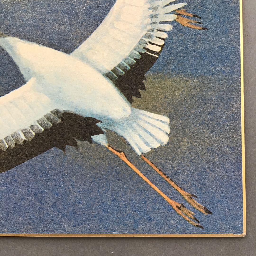 色紙　夫婦鶴　佳山作　複製と推定