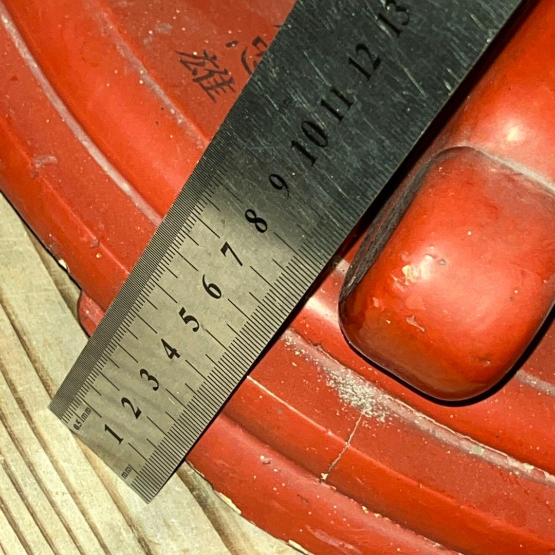 アンティーク　塗り物　漆　りん　台　けいす　木製　特大 おりん　仏具