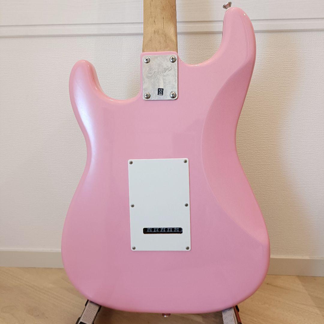 【メンテ済】Squier ストラトキャスター エレキギター 本体 ピンク