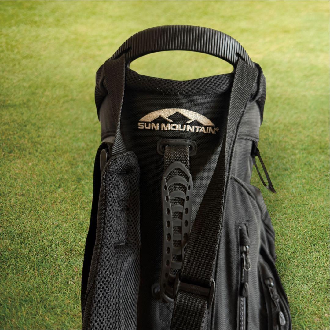 美品　ブリーフィングゴルフ　コラボ　サンマウンテン　キャディバッグ　スタンド　黒