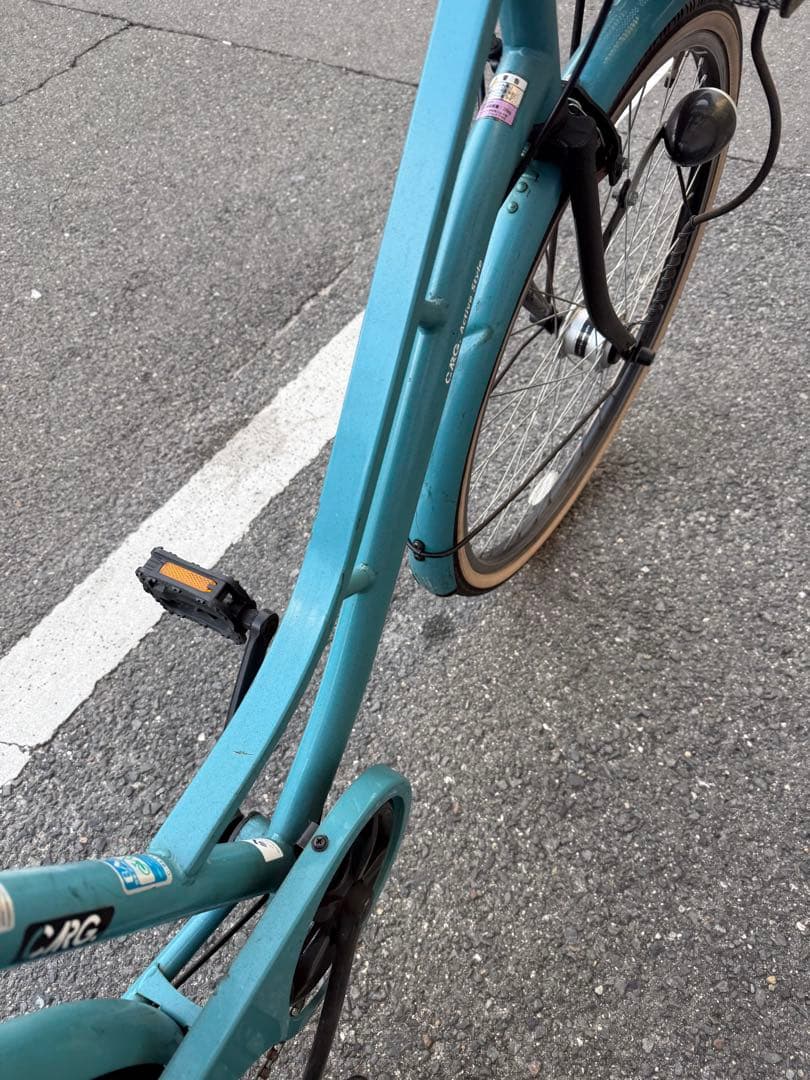 154 自転車 大阪市 【引取り限定】 美品 27インチ 変速付き