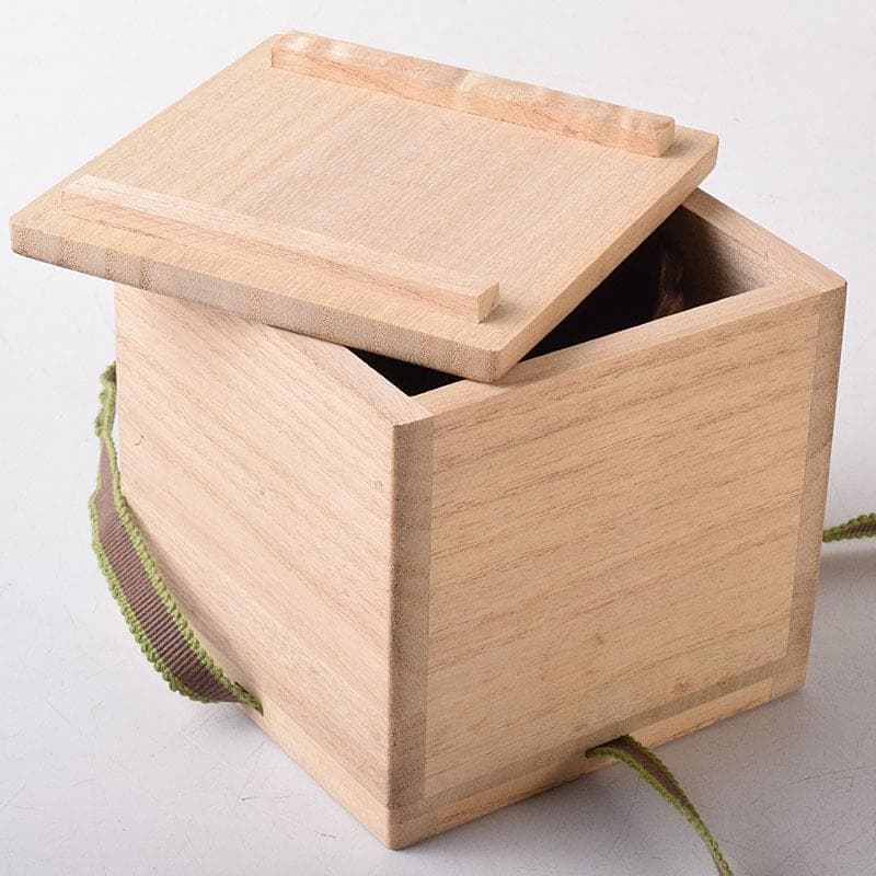 中国　紫交趾　花口酒盃　時代箱　C　R8473