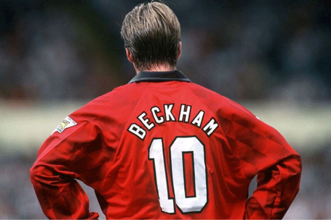 ベッカム　直筆サインアート　マンチェスターユナイテッド　ザ・ダグアウト　新品