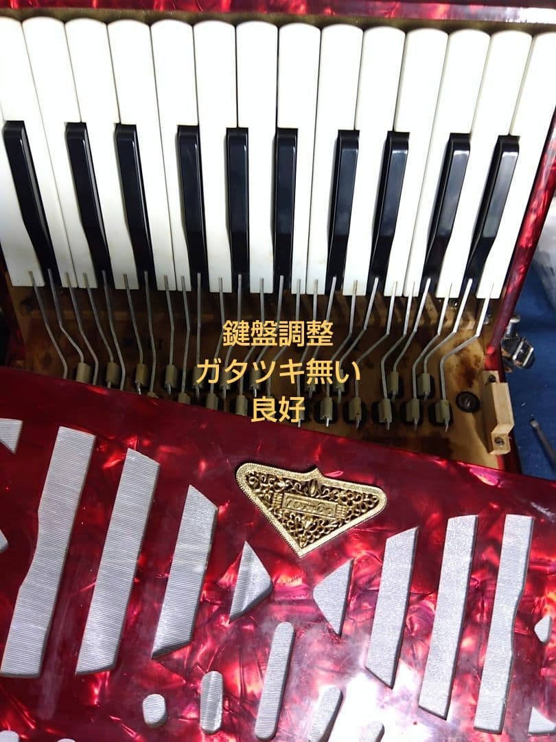 【メンテ完了品】 トンボ アコーディオン No.28 赤（即演奏可）ケース付