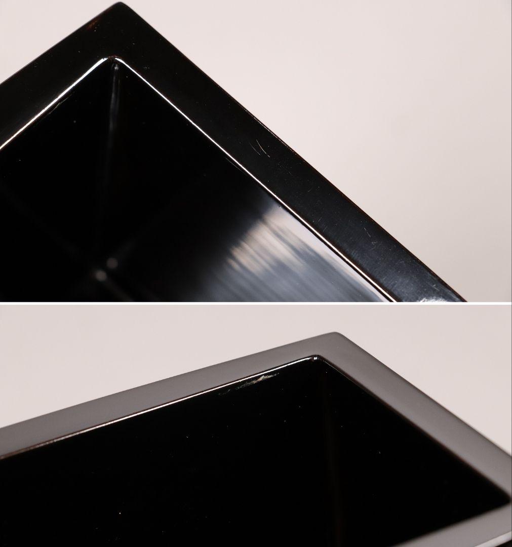 輪島塗名工「井波唯志」海華文 花器 蒔絵 沈金 黒塗 木製漆塗 花入 M971